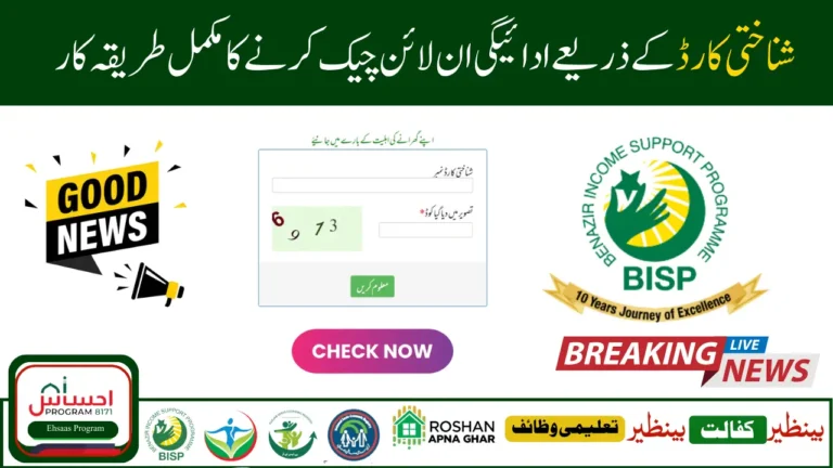 How to Check Ehsaas Program 8171 Payment